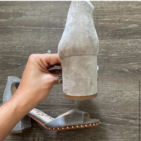 Sam Edelman NWOT Susie Grey Suede Block Heel Sandals size 7.5 - Picture 5 of 5